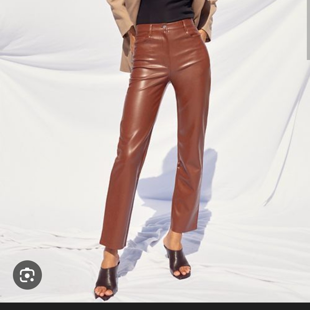 Wilfred Brown Leather Pants